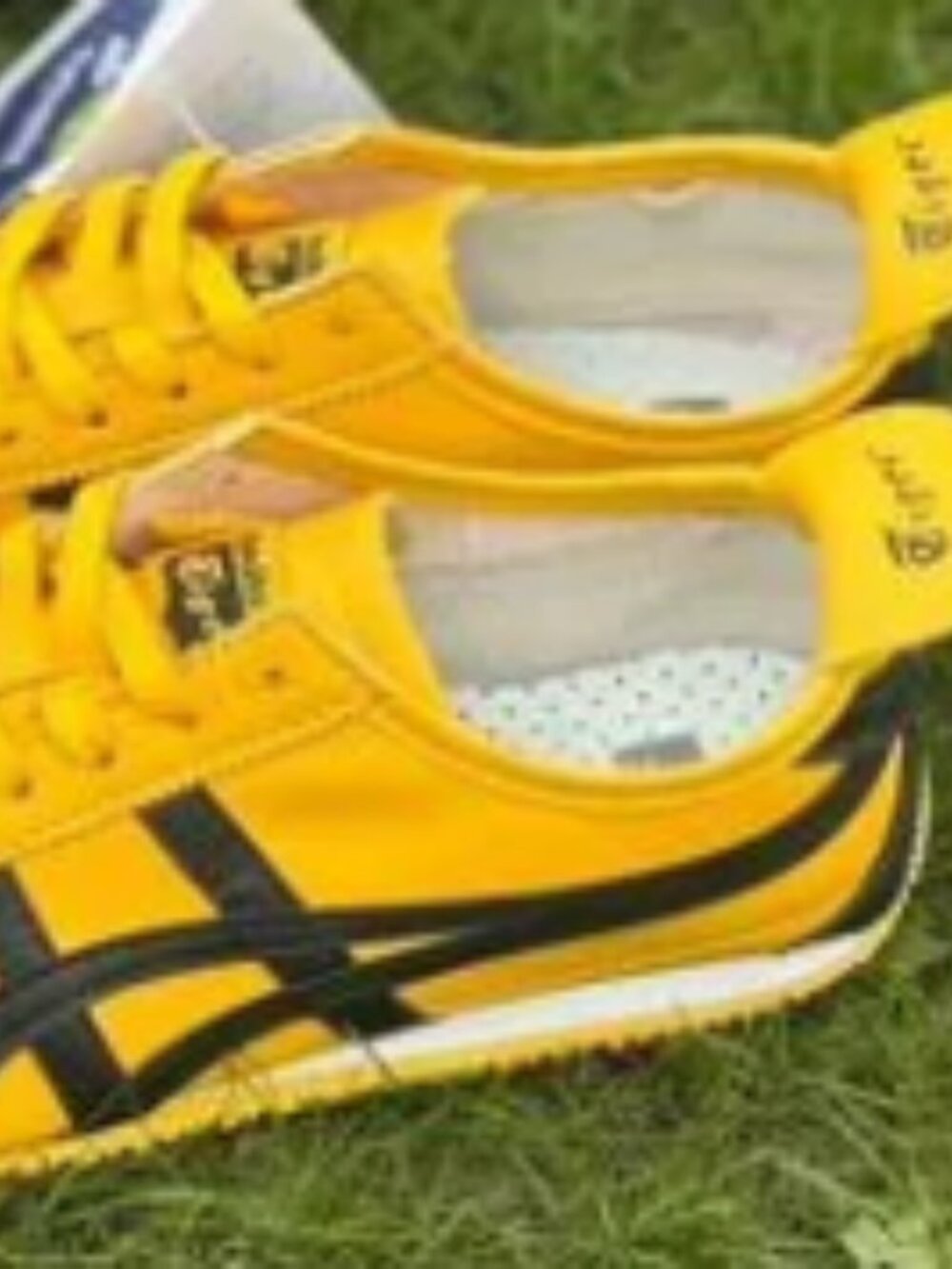 Onitsuka Tiger Mexico 66 Yellow Black Leather Sneakers Shoes Men's Size 9